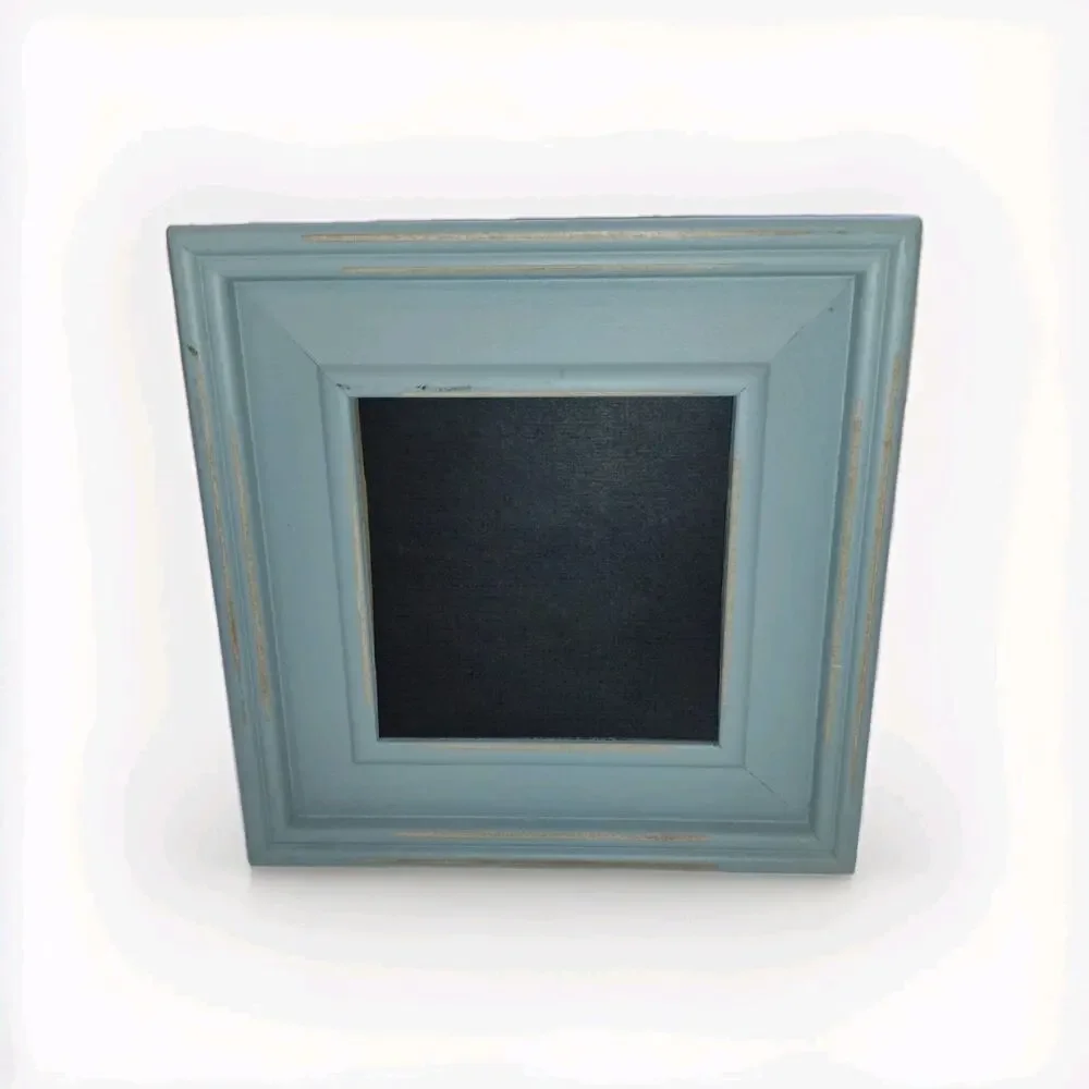 Sheffield Home Distressed Blue Wooden Picture Frame 6.5x6.5 Inches Cottage Farm